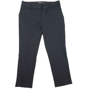 Elizabeth and James Skinny Ponte Dress Pant 4 Women Black Gray Knit Pocket 28x22